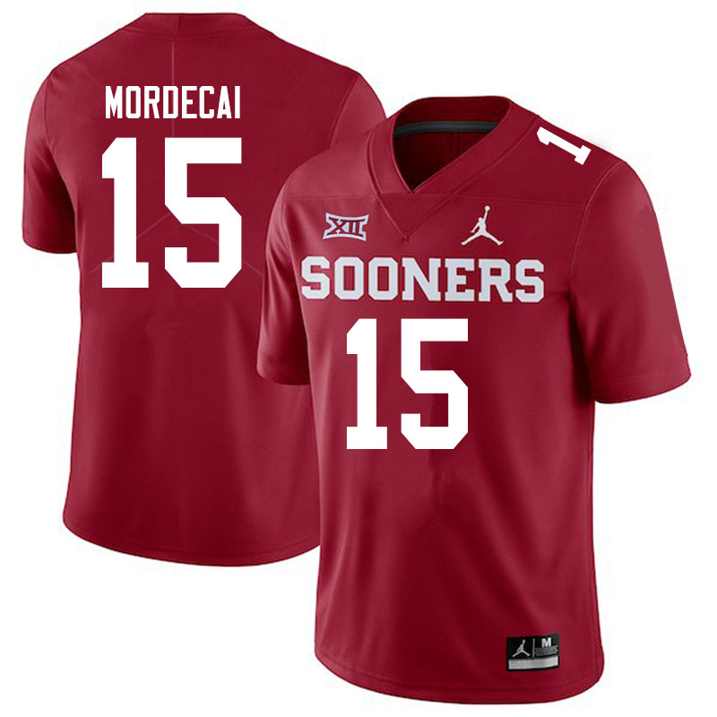 Oklahoma Sooners #15 Tanner Mordecai Jordan Brand College Football Jerseys Sale-Crimson
